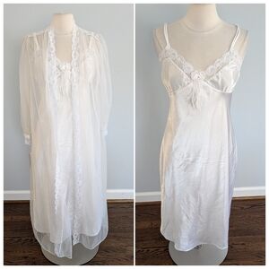 Women's Vintage Cinema Etoile Medium Bridal Slip Robe Medium USA
